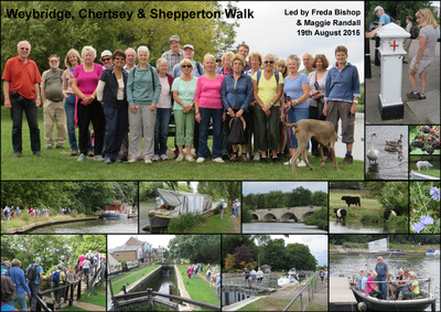 Weybridge, Chertsey and Shepperton Walk - 19th August 2015