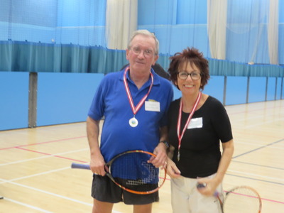Short Tennis 65+ Silver Medalists - Bob & Jo